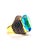 Bochic “Orient” Vintage London Blue Topaz & Orange Sapphire Ring, 18K Gold & Silver For Sale - Image 15 of 15