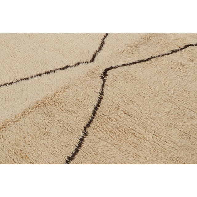 Rug & Kilim Vintage Moroccan Style Geometric Runner Rug in Beige, From Rug & Kilim For Sale - Image 4 of 6