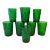 1950s Mid Century Sandwich Forest Green Anchor Hocking Glassware -Set of 8 For Sale