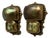 1990s Stephen Dweck Bronze Earrings With Shell and Quartz, Pair For Sale