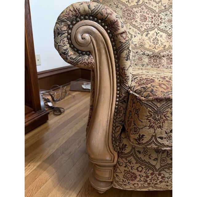 Tan Bradington Young Tapestry Recliner For Sale - Image 8 of 12