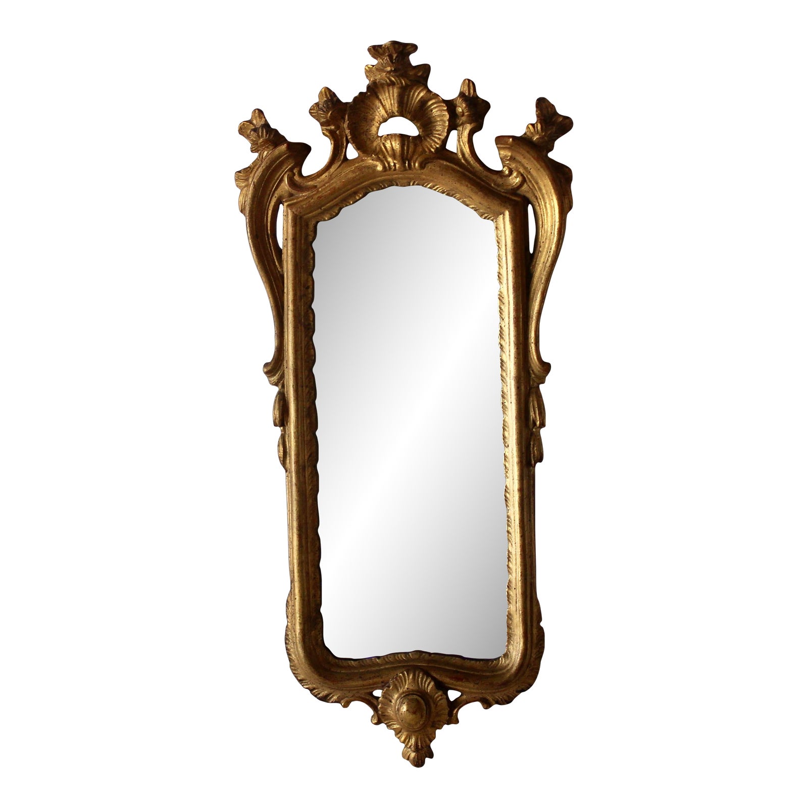 Vintage Italian Borghese Rococo Gilded Mirror | Chairish