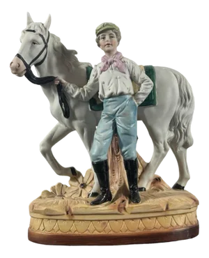 Colorful Biscuit Figurine, 1920s