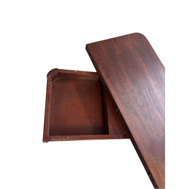 Mid 20th Century Antique Style Mahogany Card Table With Carved Cabriole Legs For Sale - Image 5 of 8