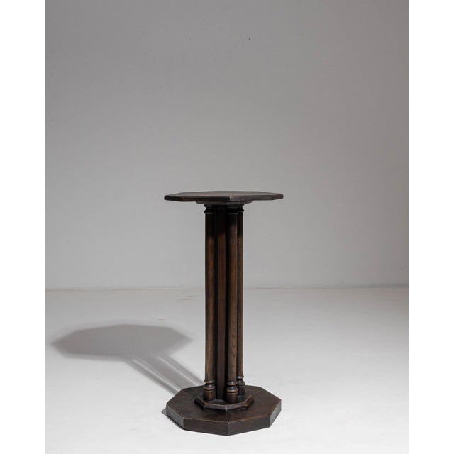 19th Century France Deep Ebony Black Ebonized Column Pedestal For Sale - Image 9 of 9