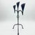 2020s Hand Forged Iron Candelabra 27″ (68cm) Antique Copper Finish 3-Arm Wide Tulip Centerpiece Decor For Sale - Image 5 of 5
