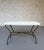 Mid-Century Modern Pair of Spanish Mid-Century Modern Style Gilt Iron Benches With X-Stretchers For Sale - Image 3 of 18