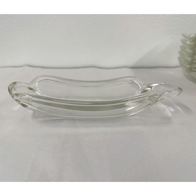 Mid-Century Modern Vintage Mid-Century Modern Clear Glass Banana Split & Ice Cream Boats - Set of 6 For Sale - Image 3 of 4
