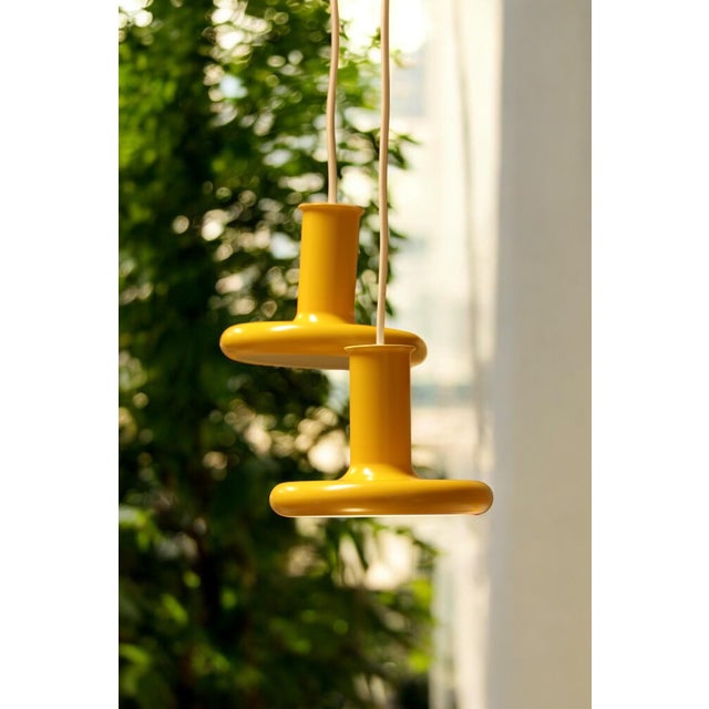 Optima Lamp in Yellow Metal by Hans Due for Fog & Mørup, 1970s For Sale - Image 10 of 16