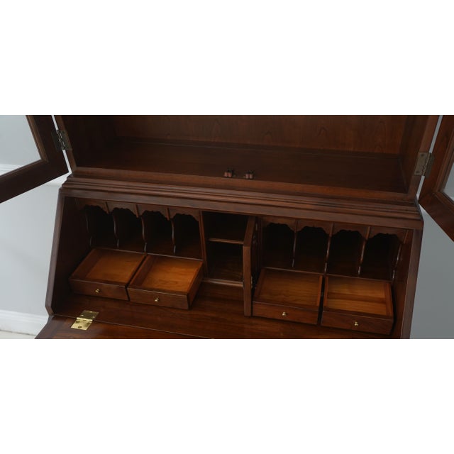 Stickley Stickley Cherry Chippendale Style Secretary Desk For Sale - Image 4 of 18