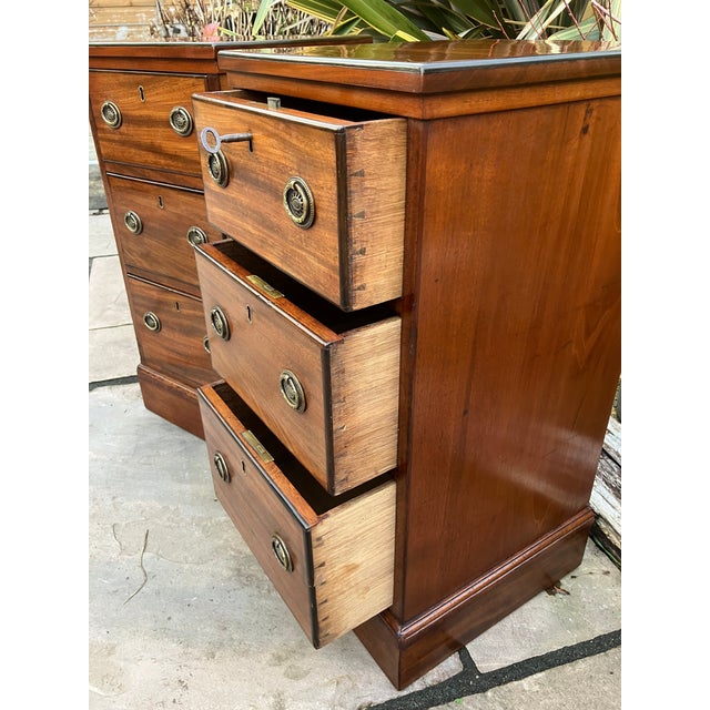Victorian Mahogany Bedside Chests, 1890s, Set of 2 For Sale - Image 3 of 5