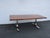 Solid Mahogany and Chrome Large Long Dining Table 6673 For Sale - Image 10 of 18