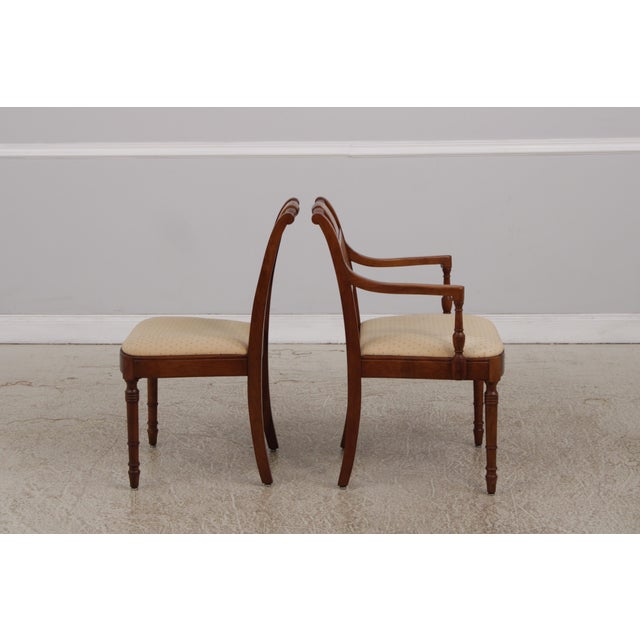 Set of 6 Stickley Cherry Cane Back Dining Chairs For Sale - Image 9 of 18