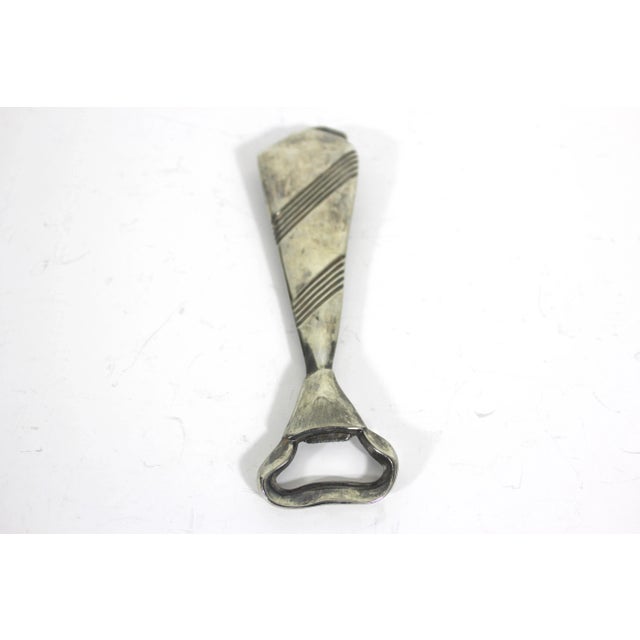 Mid 20th Century Vintage Silver Plate Tie Shaped Bottle Opener For Sale - Image 5 of 5
