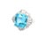 9.68 Carat Santa Maria Aquamarine Diamond Platinum Ballerina Ring, Size 6.5 For Sale - Image 4 of 4