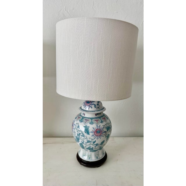 Chinoiserie Pastel Palette Lamp For Sale - Image 4 of 8
