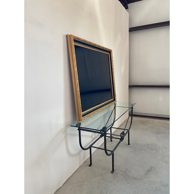 Hand Lacquered Piano Lid in Gilt Wood Frame For Sale - Image 11 of 16