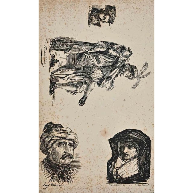 Frédéric Villot, Portraits, Etching, Mid-19th Century For Sale - Image 3 of 3