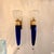 Seguso 1970s Mid Century Modern Blue Murano Glass Italian Sconces - A Pair For Sale - Image 4 of 12