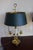 Empire Brass Bouillotte Lamps with Green Tole Shades, 1960s, Set of 2 For Sale - Image 6 of 11
