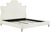 Transitional Serenity Cream Velvet Queen Bed For Sale - Image 3 of 7