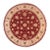 Boho Chic Ziegler Ethelyn Red/Ivory Wool Round Rug- 8'0'' X 8'3'' For Sale