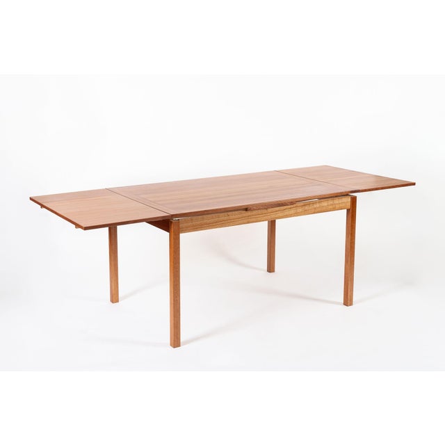 Brown Mid Century Danish Modern Teak Extension Dining Table For Sale - Image 8 of 12