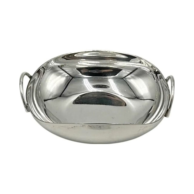 Vintage Christian Dior Paris Silver Plated Trinket Dish With Handles Italy For Sale - Image 11 of 12