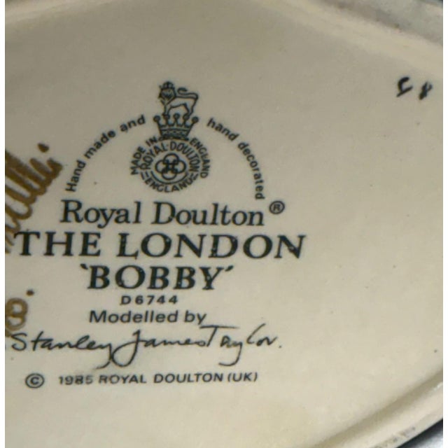 Black Royal Doulton the London Bobby D6744 Large Character Jug Michael Doulton Signed For Sale - Image 8 of 9