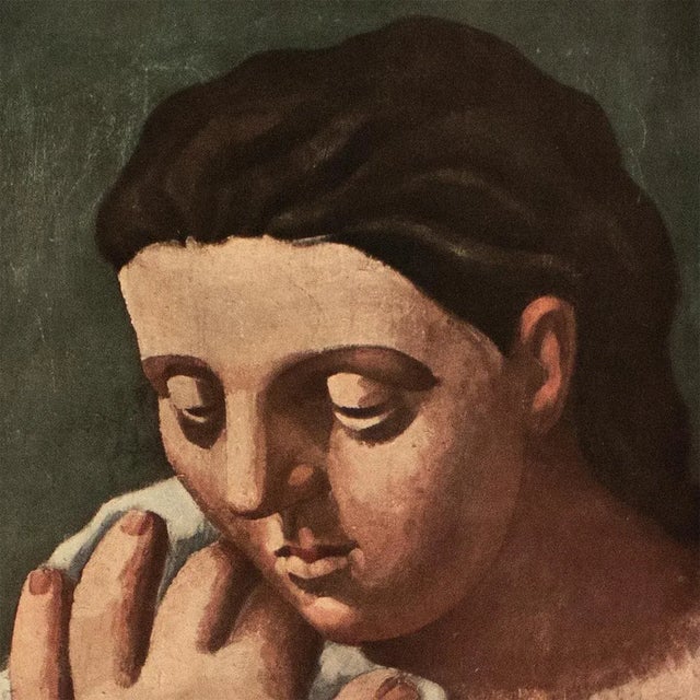 Portraiture 1954 After Pablo Picasso "Head of a Woman", Period First Limited Edition Offset Lithograph For Sale - Image 3 of 13