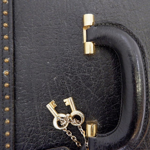 Vintage Black Leather Beauty Case by Pascal Morabito, 1980s For Sale - Image 13 of 15