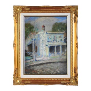 Claude Buck Birthplace House in the Bronx- C.1913 Oil Painting For Sale