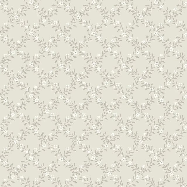 Sample - Boråstapeter Sommarslöja Wallpaper in Grisaille For Sale