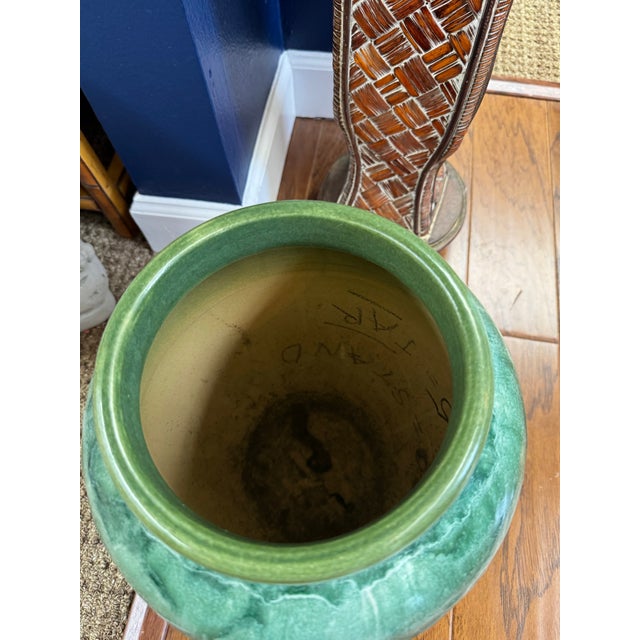 Vintage Drip Glazed Pottery Urn For Sale In Orlando - Image 6 of 7