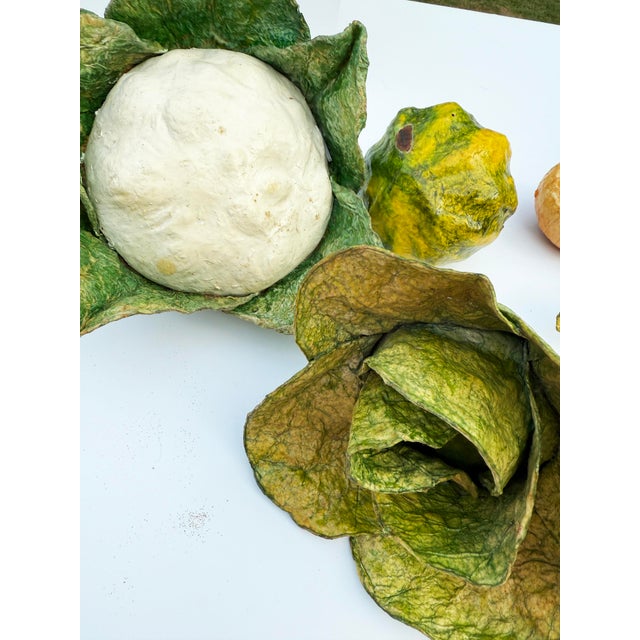 Mid 20th Century Vintage Handmade Papier-Mâché Vegetables - Set of 10 For Sale - Image 5 of 8