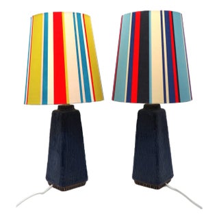 Pair of Table Lamps for Fischer Stengods, 1970s For Sale