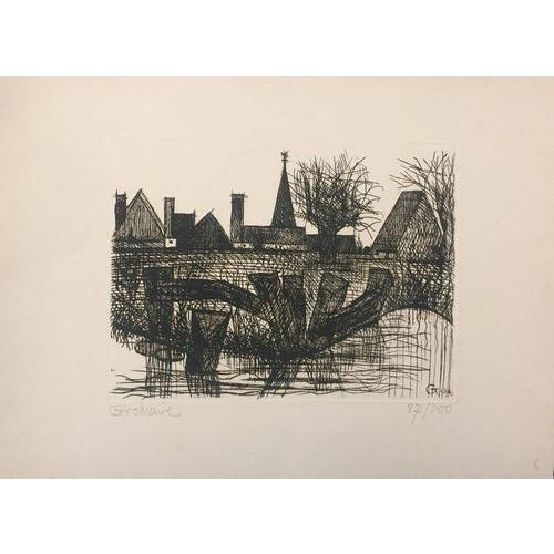 Marcel Gromaire, Le Village, 20th Century, Etching For Sale - Image 6 of 6