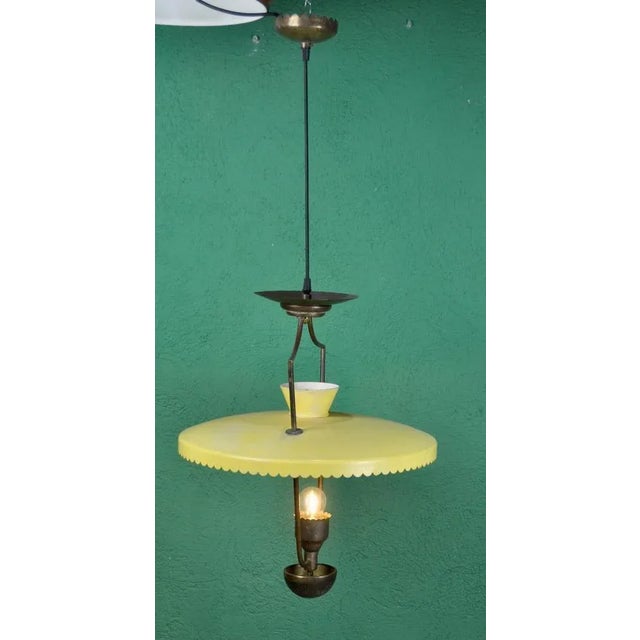 Vintage Yellow Pendant Lamp, 1970s For Sale - Image 12 of 12