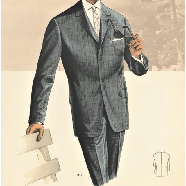 Mid-century Men's Fashion Print For Sale - Image 4 of 4