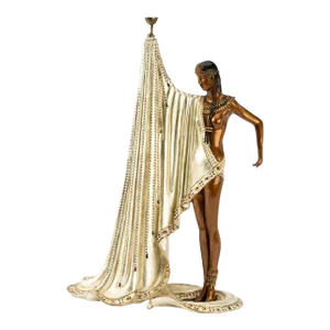 Art Deco Revival Figurative Bronze Sculpture by Erté, 1988