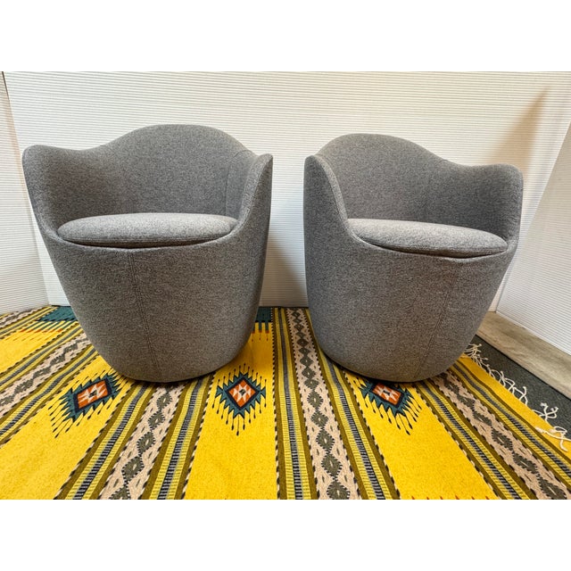 Hlynur Atlason for Design Within Reach Lína Swivel Dining Chairs, Pair For Sale In San Francisco - Image 6 of 14