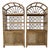 1970's Vintage Palm Beach Regency Arched Rattan Étagères With Cabinets – A Pair For Sale