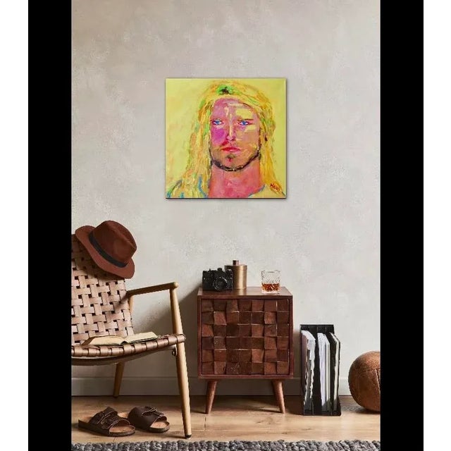 Pop Art Portrait Oil Painting – Contemporary Statement Wall Art For Sale - Image 4 of 12