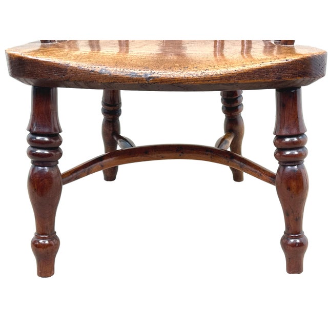 An Extremely Attractive And Very Charming Early 19th Century Georgian Yew Wood, Ash & Elm Childs Windsor Armchair, The...