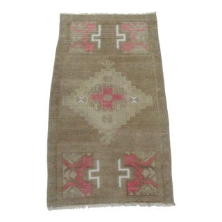 Vintage Mini Turkish Rug For Sale