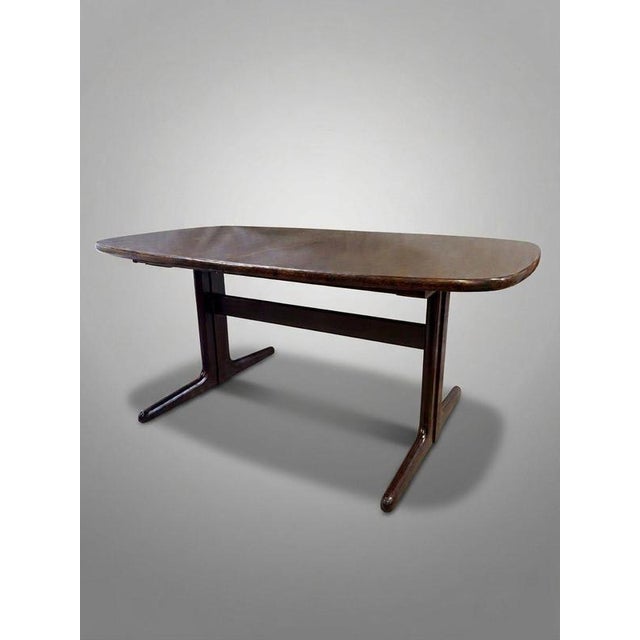 Brown Mid-Century Danish Extending Oak Dining Table by Skovby, 1970s For Sale - Image 8 of 8