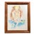 Contemporary Original Abstract Female Nude Watercolor Painting Vintage Oak Frame For Sale