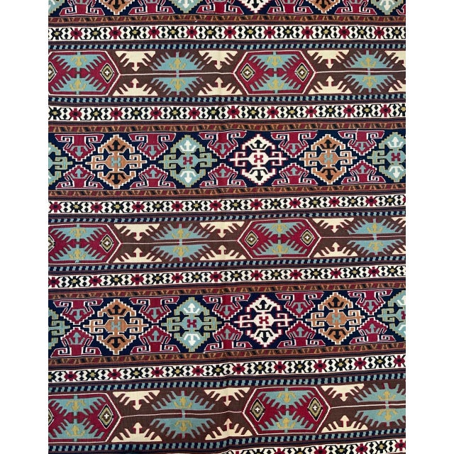1920s Antique Geometric Kilim Rug 6'8''x 3'5'' For Sale In Los Angeles - Image 6 of 9