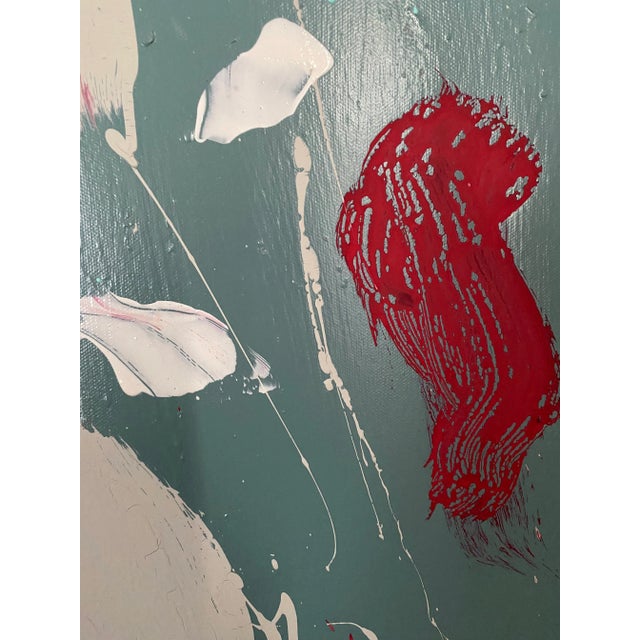 1990s Unframed Original Abstract Painting For Sale In Miami - Image 6 of 9