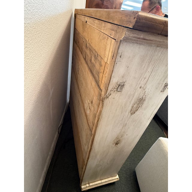 Shabby Chic White + Tan Bookshelf, Vintage For Sale In San Francisco - Image 6 of 12